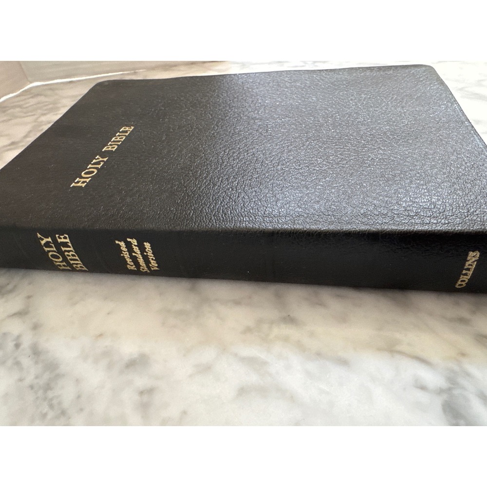 Vintage Collins Holy Bible Revised Standard Version RSV Black Gold Gilt 1952